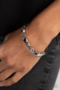 Bracelet Hinged,Iridescent,Purple,Silver,Poetically Picturesque Purple ✧ Iridescent Bracelet