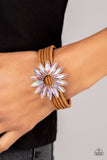 Astral Adventure Orange ✧ Iridescent Magnetic Suede Bracelet