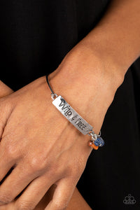 Blue,Bracelet Hook,Inspirational,Lapis,Orange,Silver,Fearless Fashionista Blue ✧ Bracelet