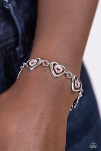 Bracelet Clasp,Hearts,Light Pink,Pink,Valentine's Day,Catching Feelings Pink ✧ Bracelet