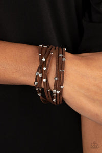 Bracelet Magnetic,Brown,Suede,Clustered Constellations Brown ✧ Suede Magnetic Bracelet
