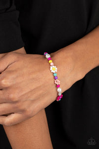 Bracelet Clasp,Bracelet Seed Bead,Light Pink,Multi-Colored,Orange,Pink,Purple,White,Yellow,Groovy Gerberas Pink ✧ Seed Bead Bracelet