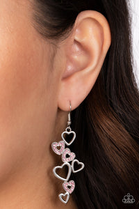 Earrings Fish Hook,Hearts,Light Pink,Silver,Valentine's Day,Sweetheart Serenade Pink ✧ Heart Earrings