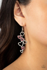 Earrings Fish Hook,Hearts,Multi-Colored,Red,Silver,Valentine's Day,Sweetheart Serenade Red ✧ Heart Earrings