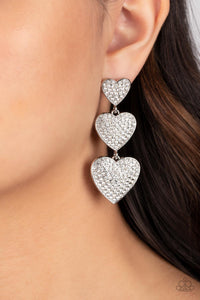 Earrings Post,Hearts,Valentine's Day,White,Couples Retreat White ✧ Heart Post Earrings