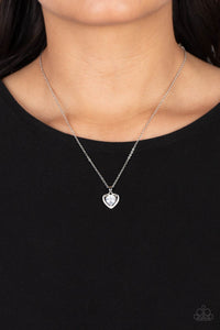 Hearts,Necklace Short,Valentine's Day,White,Effulgently Engaged White ✧ Heart Necklace