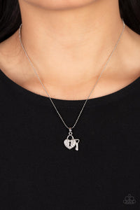 Hearts,Key,Necklace Short,Valentine's Day,White,You Hold My Heart White ✧ Necklace