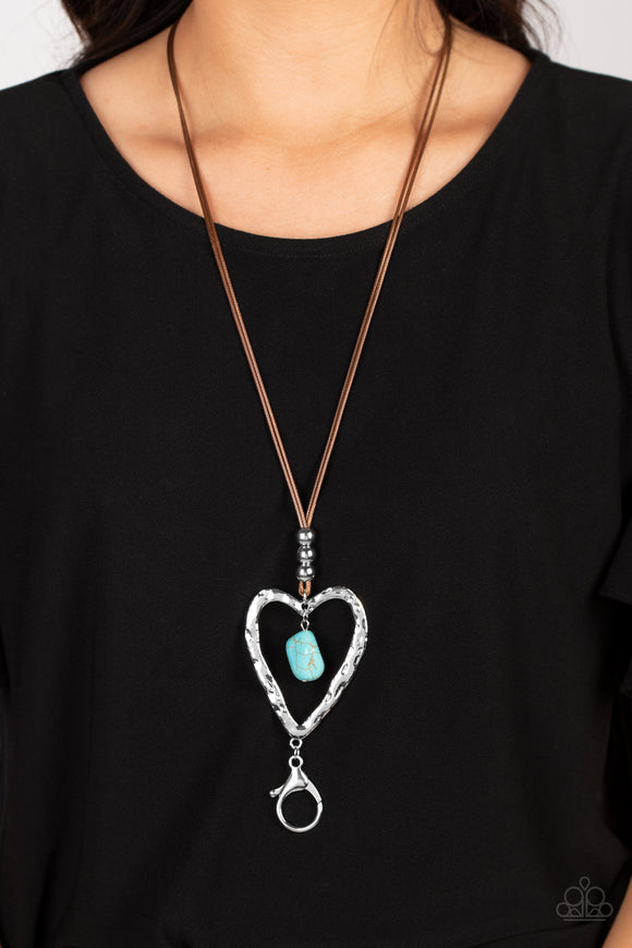 Santa Fe Sweetheart Blue ✧ Heart Lanyard Necklace