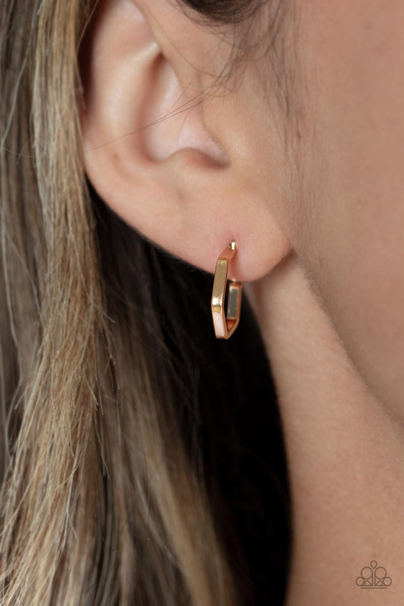 Haute Hexagons Gold ✧ Hoop Earrings