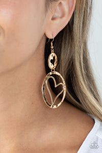 Earrings Fish Hook,Gold,Hearts,Valentine's Day,Enchanting Echo Gold ✧ Heart Earrings