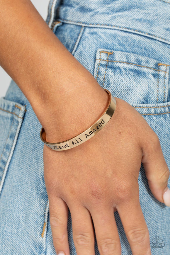 I Stand All Amazed Gold ✧ Cuff Bracelet