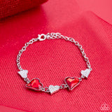 Cluelessly Crushing Red ✧ Heart Bracelet