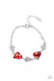 Cluelessly Crushing Red ✧ Heart Bracelet