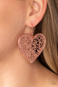 Copper,Earrings Fish Hook,Hearts,Valentine's Day,Fairest in the Land Copper ✧ Heart Earrings