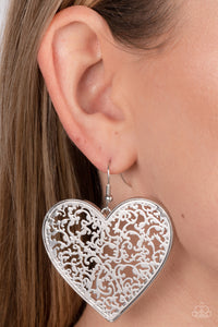 Earrings Fish Hook,Hearts,Silver,Valentine's Day,Fairest in the Land Silver ✧ Heart Earrings
