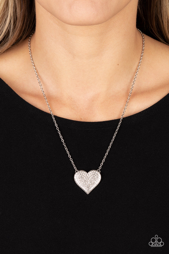 Spellbinding Sweetheart White ✧ Heart Necklace