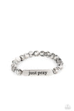 Just Pray Silver ✧ Stretch Bracelet