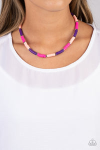 Light Pink,Necklace Short,Pink,Purple,Rainbow Road Pink ✧ Necklace