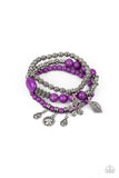 Individual Inflorescence Purple ✧ Stretch Bracelet