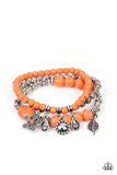Individual Inflorescence Orange ✧ Stretch Bracelet