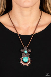Copper,Necklace Long,Necklace Medium,Necklace Short,Turquoise,Bohemian Blossom Copper ✧ Necklace