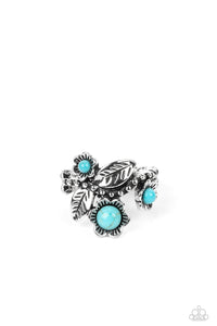 Blue,Ring Skinny Back,Silver,Turquoise,Wonderland Wildflower Blue ✧ Ring