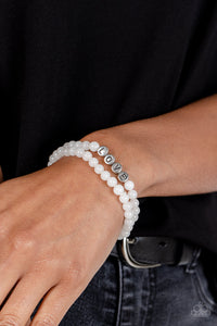 Bracelet Stretchy,Valentine's Day,White,Devoted Dreamer White ✧ Love Stretch Bracelet