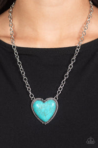 Blue,Hearts,Necklace Short,Turquoise,Valentine's Day,Authentic Admirer Blue ✧ Heart Necklace