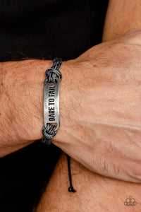 Bracelet Knot,Gray,Inspirational,Silver,Urban Bracelet,Dare to Fail Silver ✧ Urban Bracelet