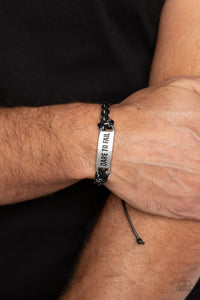 Black,Bracelet Knot,Inspirational,Silver,Urban Bracelet,Dare to Fail Black ✧ Urban Bracelet