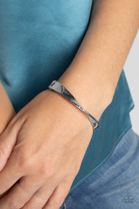 Bracelet Hinged,Hematite,Silver,Artistically Adorned Silver ✧ Hematite Hinged Bracelet