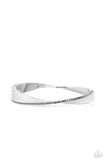 Artistically Adorned Silver ✧ Hematite Hinged Bracelet