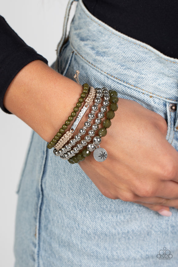 Offshore Outing Green ✧ Stretch Bracelet