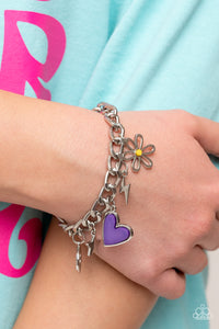 Blue,Bracelet Clasp,Multi-Colored,Purple,Sets,Yellow,Turn Up the Charm Purple ✧ Bracelet