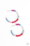 Multicolored Mambo Pink Multi ✧ Hoop Earrings