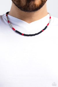 Black,Multi-Colored,Necklace Wooden,Red,Urban Necklace,Volcanic Valiance Red ✧ Urban Necklace