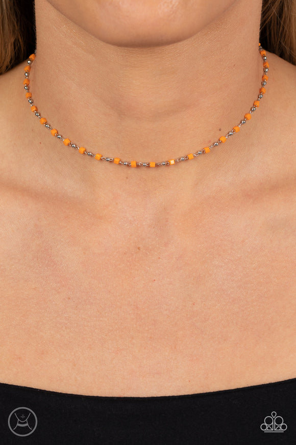 Neon Lights Orange ✧ Choker Necklace