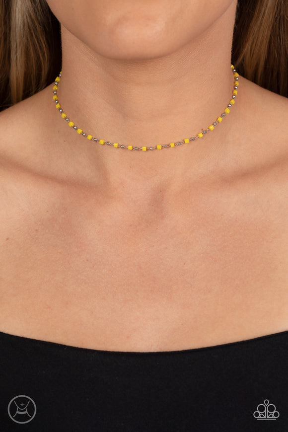 Neon Lights Yellow ✧ Choker Necklace