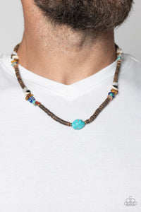 Multi-Colored,Necklace Wooden,Tiger's Eye,Turquoise,Urban Necklace,Wooden,Stony Survivor Multi ✧ Wooden Bead Necklace