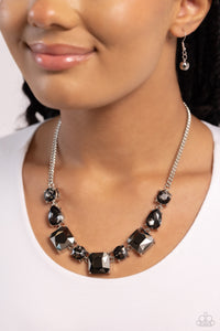 Hematite,Necklace Short,Silver,Elevated Edge Silver ✧ Hematite Necklace