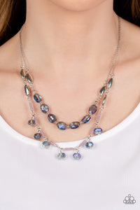 Blue,Iridescent,Necklace Short,Purple,UV Shimmer,Sheen Season Blue ✧ UV Iridescent Necklace