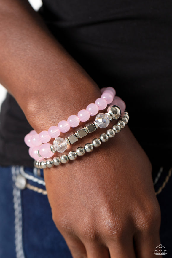 CUBE Your Enthusiasm Pink ✧ Stretch Bracelet