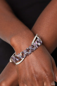Bracelet Hinged,Iridescent,Purple,Timeless Trifecta Purple ✧ Iridescent Bracelet