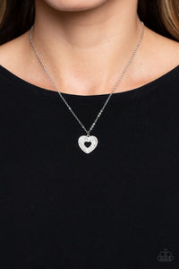 Hearts,Necklace Short,Valentine's Day,White,Romantic Retreat White ✧ Heart Necklace
