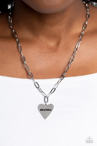 Hearts,Mother,Necklace Short,Silver,Valentine's Day,Mama Cant Buy You Love Silver ✧ Heart Necklace