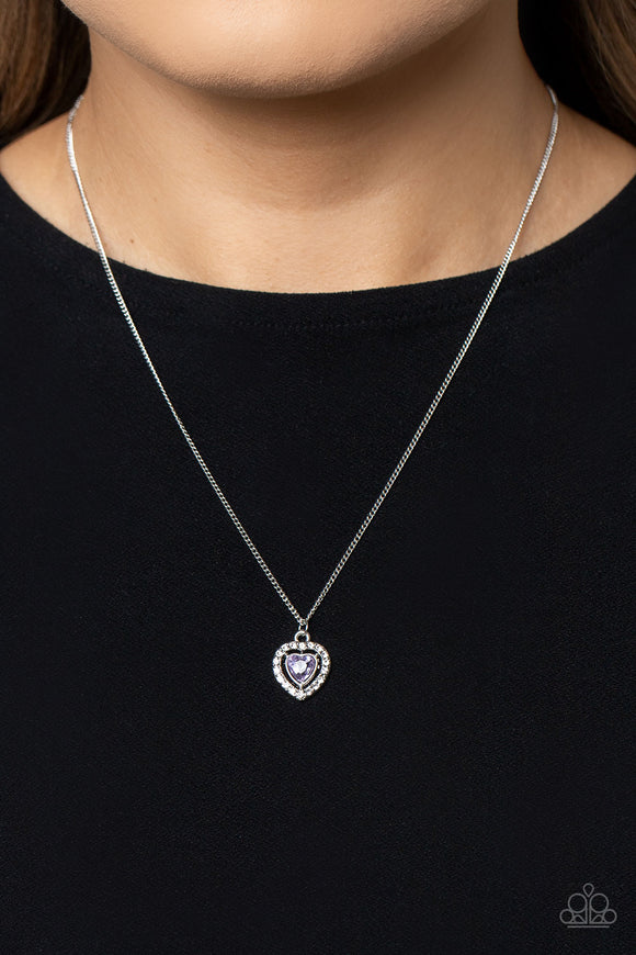 Day of Love Purple ✧ Heart Necklace