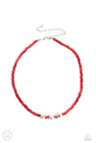 I Can SEED Clearly Now Red ✧ Seed Bead Choker Necklace