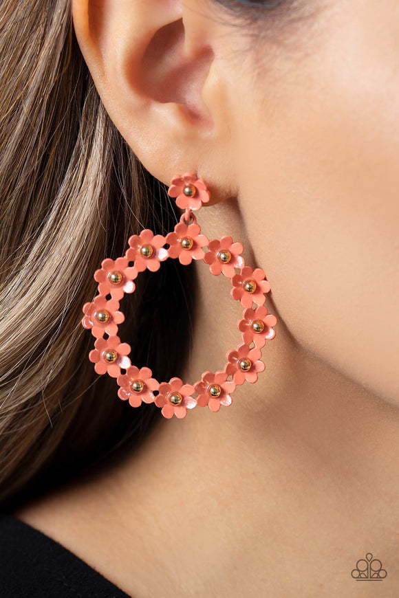 Daisy Meadows Orange ✧ Post Earrings