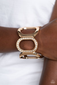 Bracelet Hinged,Gold,Opulent Ovals Gold ✧ Hinged Bracelet