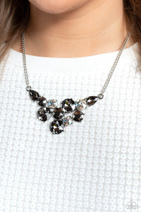 Hematite,Necklace Short,Silver,Round Royalty Silver ✧ Hematite Necklace